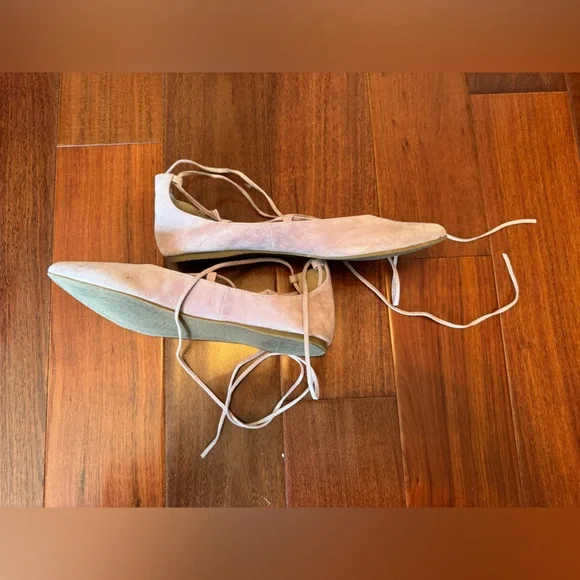 Steve Madden Size 10 Pink Lace Up Flat Shoes - Picture 5 of 8